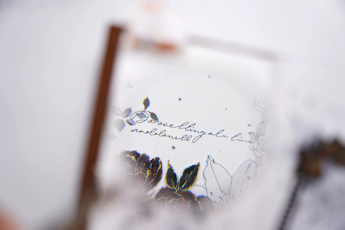Yuanzi-Jennyuanzi【Epistle】Pre-cut English Text Hot Silver Washi PET Tape