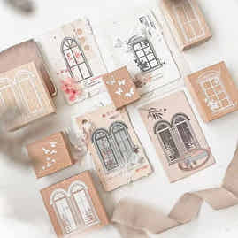 Malaysia JP Spring Window/Butterfly Wooden Stamp