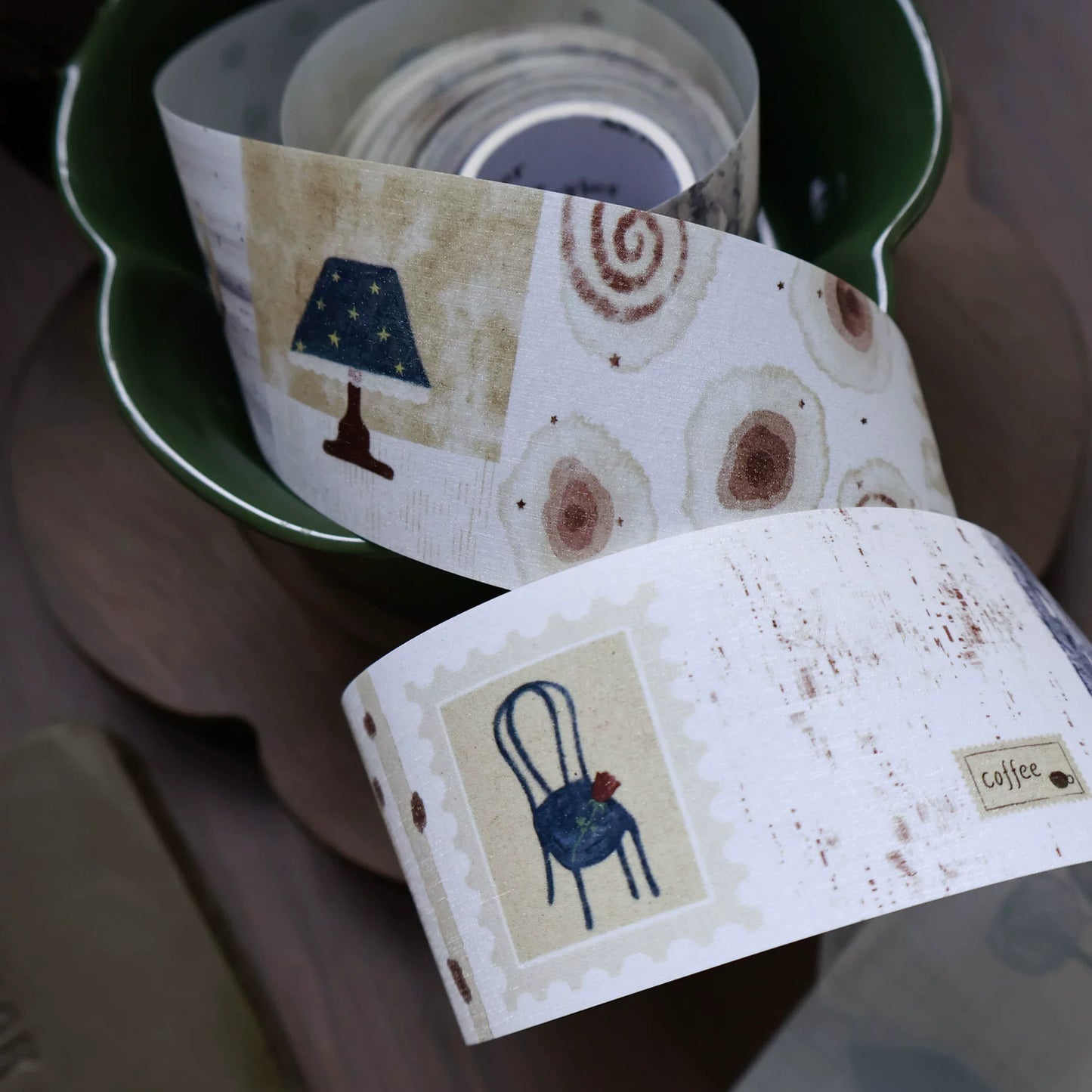 YiEr Minimalist Style Vol4【Old Tune】Pre-cut Light Retro Orginal Design Washi Pet Tape Landscape Stickers
