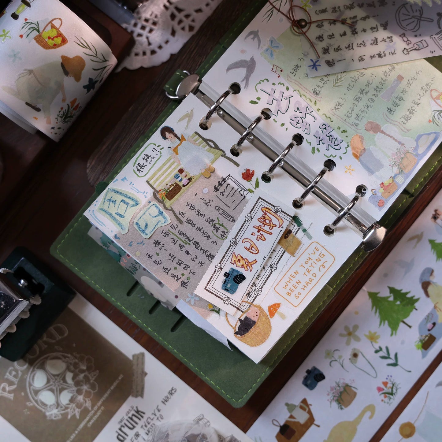 YiEr Vol8【Wind Field Notes】Salt Series Kiss-cut Washi Tape and PET Stickers