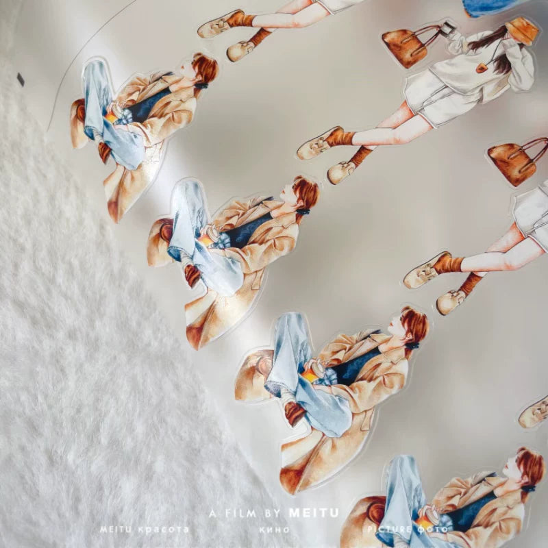 ZaoZao Vol2【Dusk】Original Design Kiss-Cut Washi PET Tape Stickers,for Scrapbook Supplies,Journaling,Junk Journal,Bullet Journal,Planner Stickers