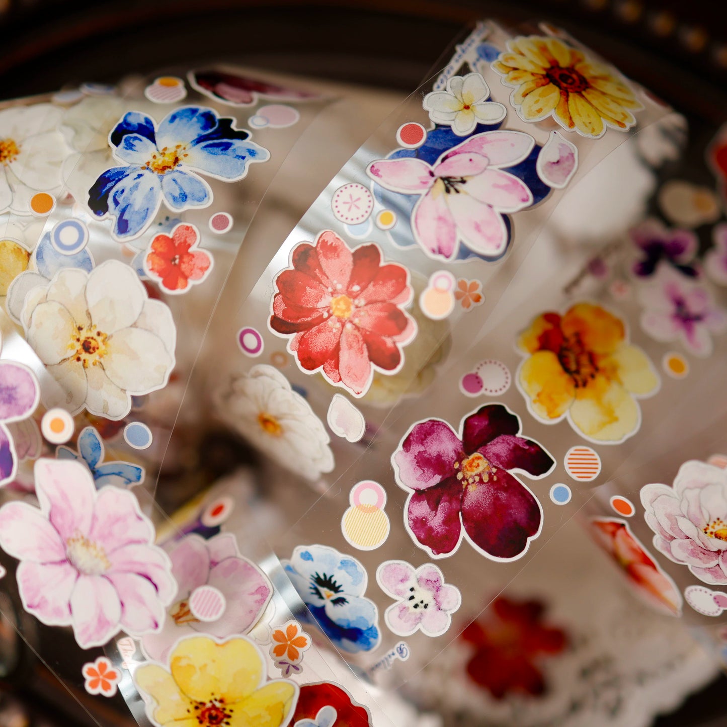 YiEr Vol17【Colorful Strips】Kiss-cut Floral Washi Tape and PET Stickers