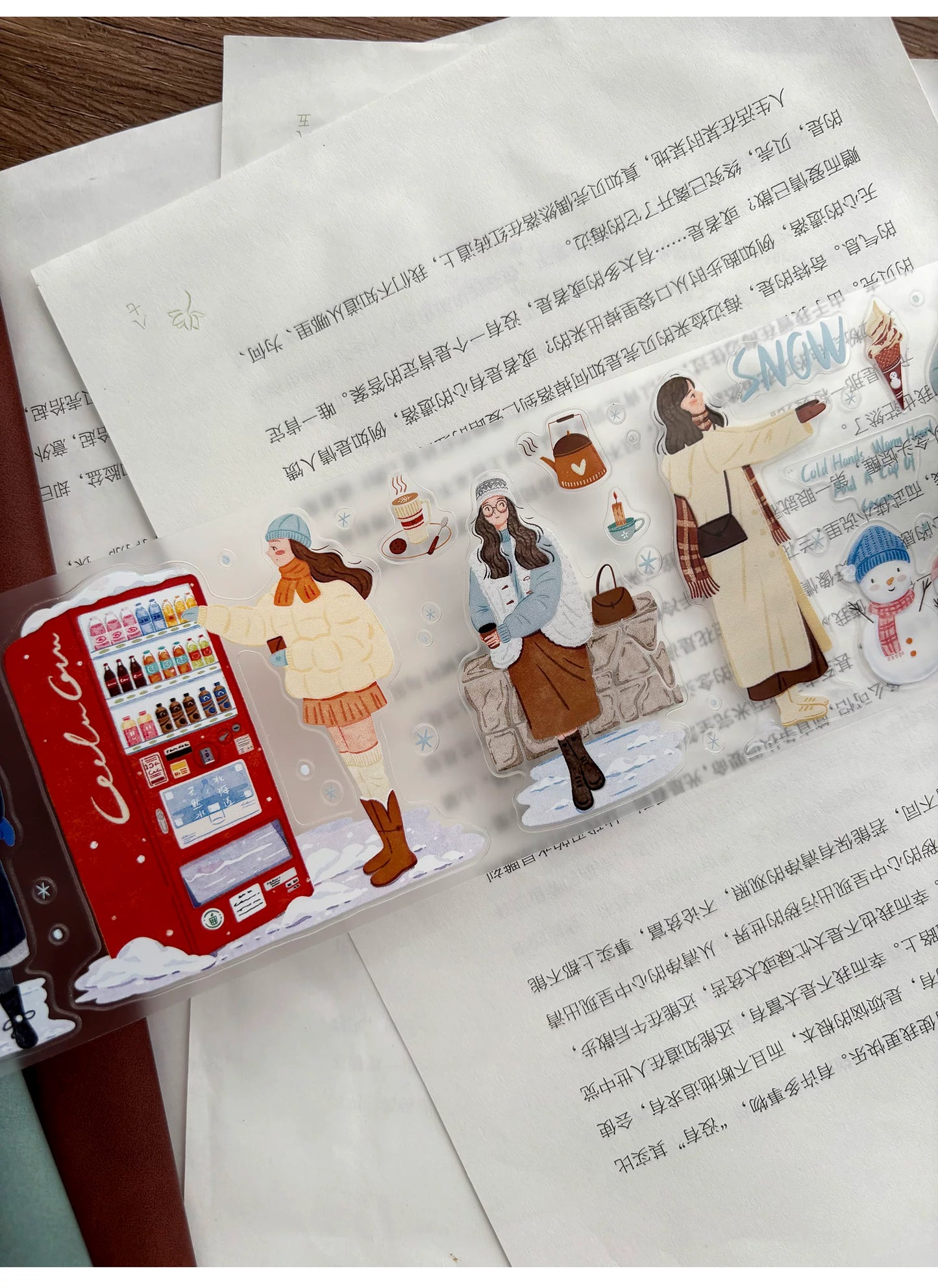 ZiYuanSu【Warm Winter】Background Scene Pre-cut Washi/PET Tape