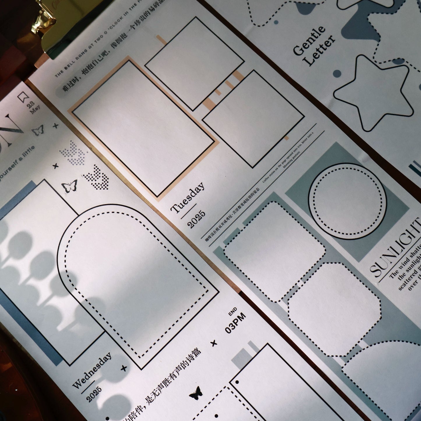 YiEr Vol15【Colorful Border】Orginal Design Pre-cut Washi/Pet Border Tape Light Retro Landscaping Stickers