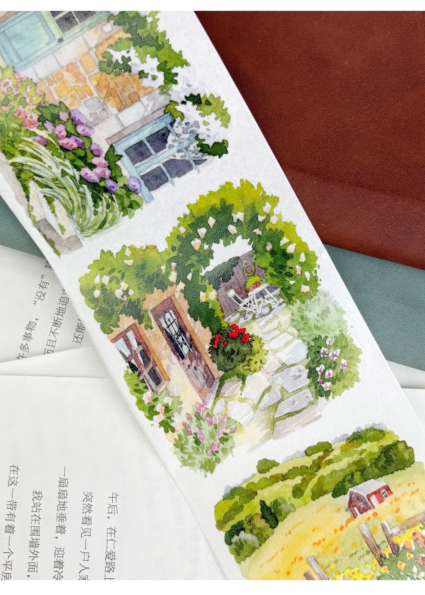 ZiYuanSu Vol15【Summer Garden Scene】Background Scene Pre-cut Washi PET Tape