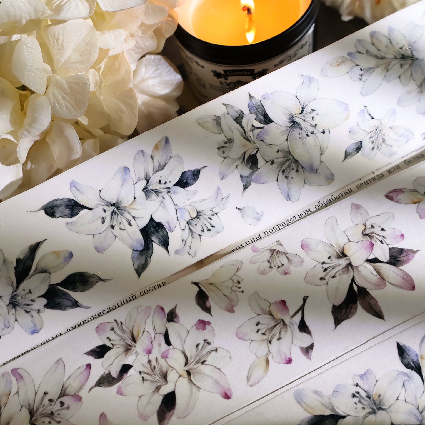 YiEr Vol13【Lily Language】Orginal Design Washi/Pet Floral Tape Light Retro Landscaping Stickers