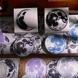 YiEr Stamp【Moon】Upgraded Red Rubber Retro Stamp