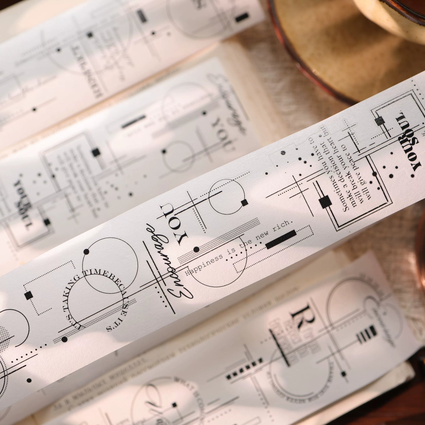YiEr Vol17【Frames and Lines】Kiss-cut Backgroud Washi Tape and PET Stickers