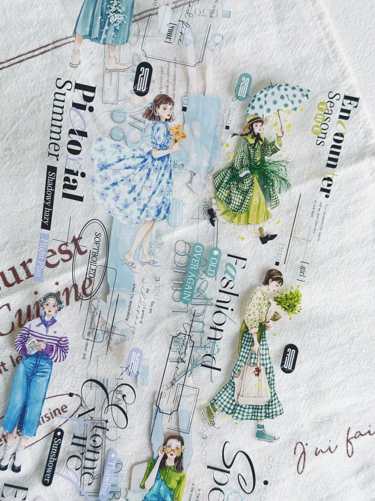 XiYue【Gorgeous Vernal Scenery】Original Design Washi/PET Tape Stickers