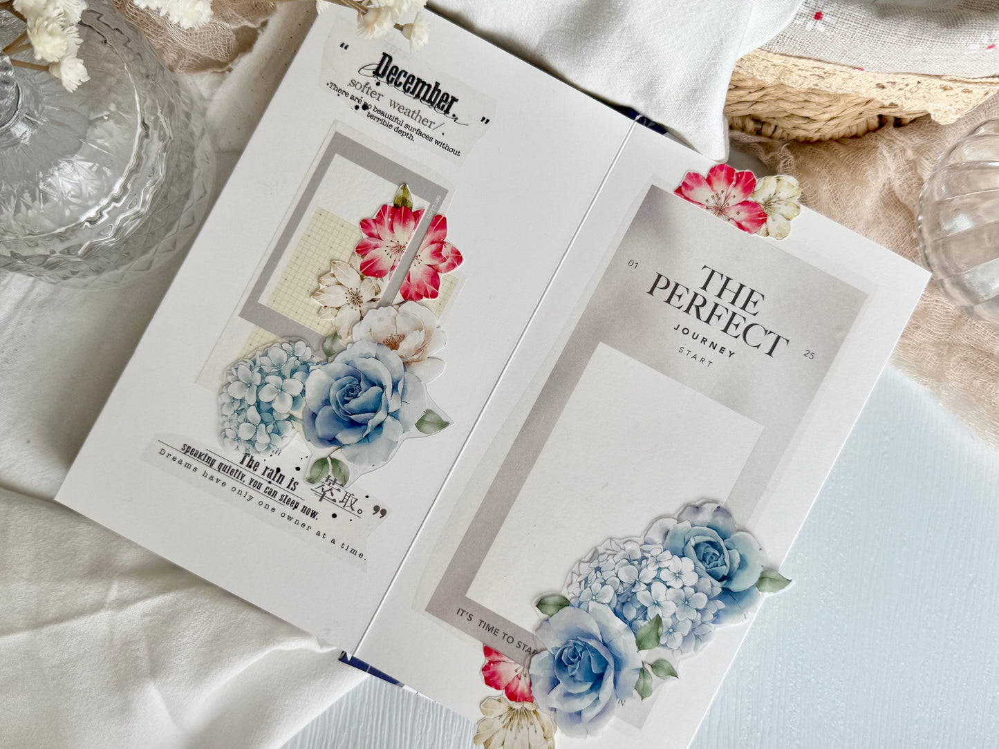 TianCheng-Vol6【Light Texture】Backgroud Washi PET Tape,for Scrapbook Supplies,Scrapbook Tape Stickers,Junk Journal Supplies