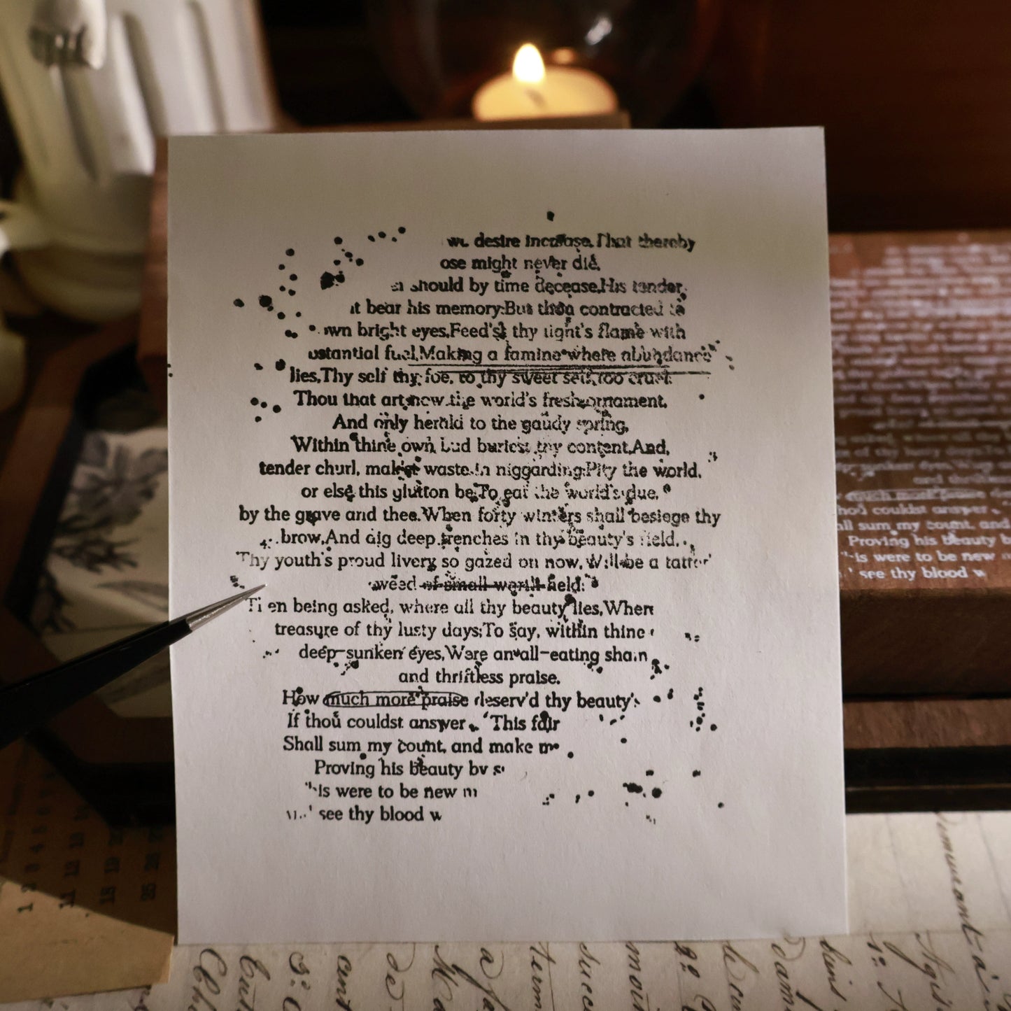 YiEr 【English Base Stamp】Upgraded Red Rubber Retro Stamp