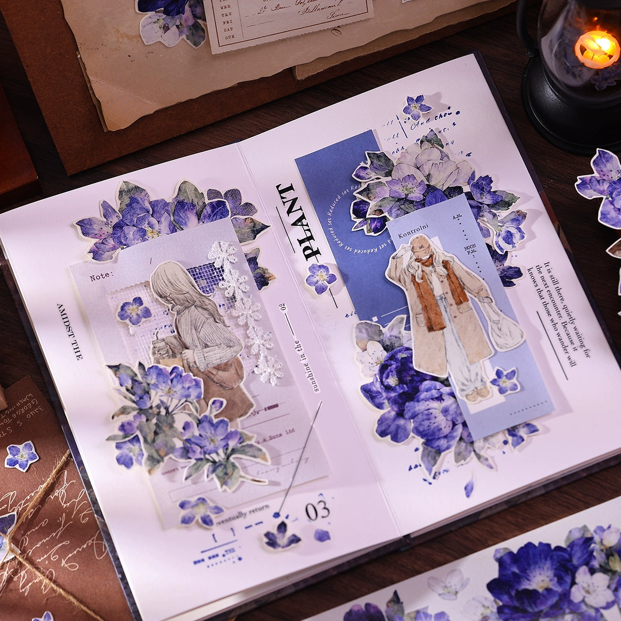 XiaoBaiJia【Lanyu Island】Light Retro Orginal Design Washi Pet Tape Landscape Stickers