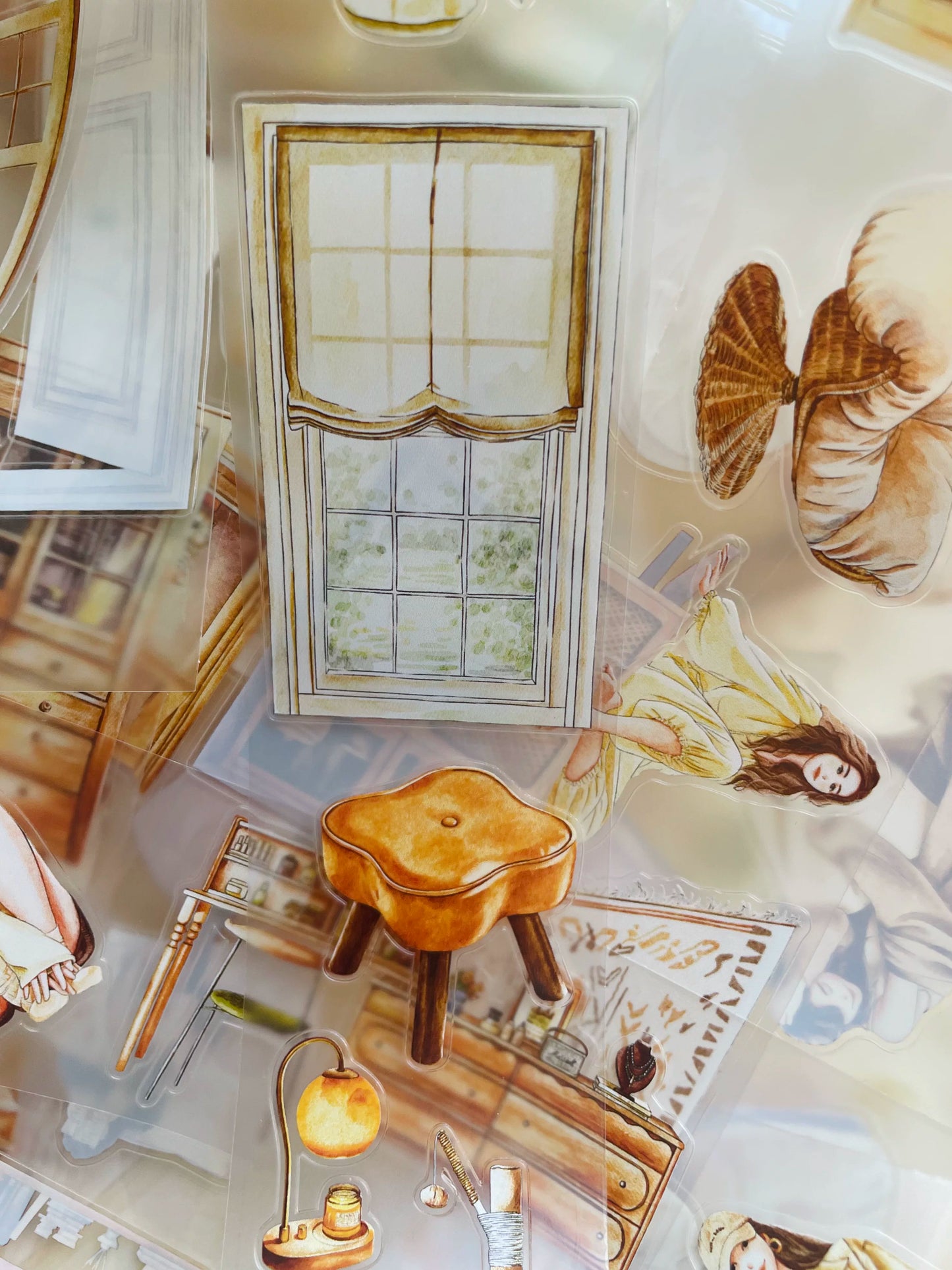 ZaoZao Vol3【Small Object】Original Design Kiss-Cut Washi PET Tape Stickers,for Scrapbook Supplies,Journaling,Junk Journal,Bullet Journal,Planner Stickers