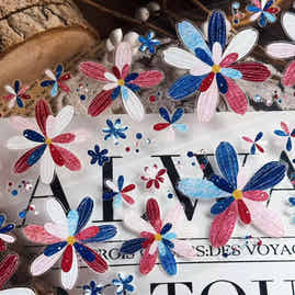 Linlanxi Vol14【Gelaier】【Blue Pink Dai】Original Design Retro Exquisite Vintage Decorative Washi/Pet Tape
