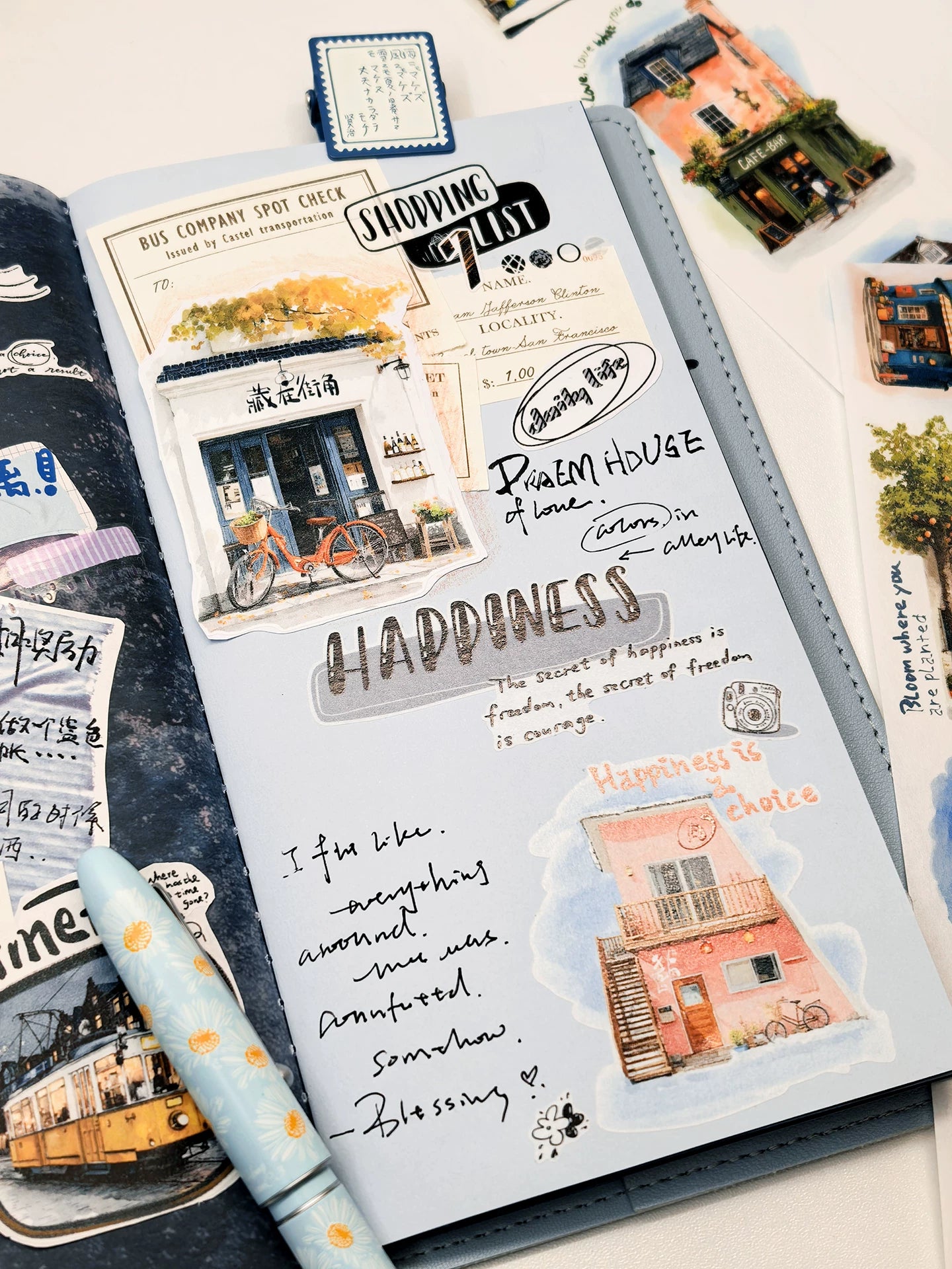 Wait Studio【Grayscale Diary】 Pre-cut Light Retro Black and White Text Washi/PET Tape