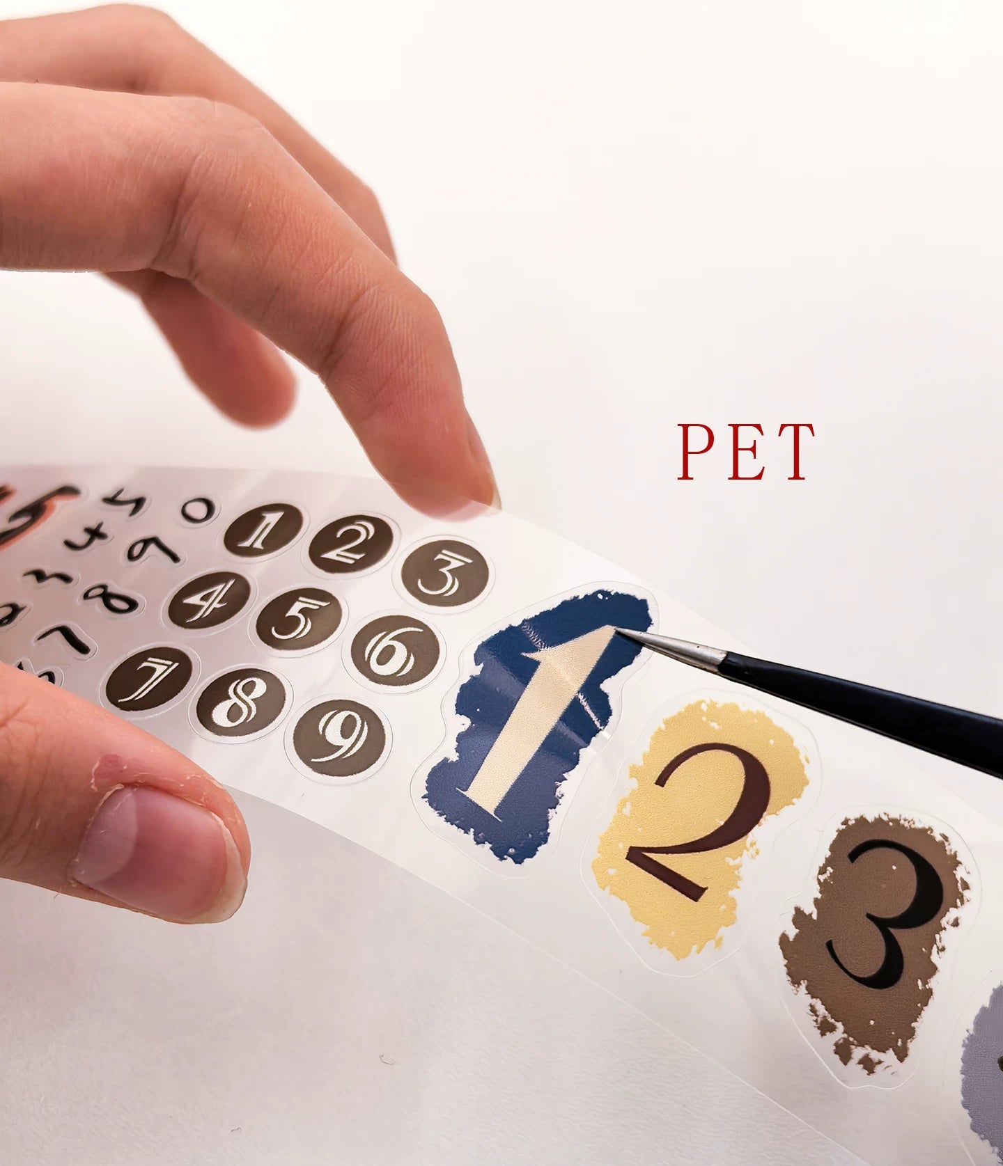 Wait Studio【Time Scale】 Pre-cut Light Retro Text Washi/PET Tape