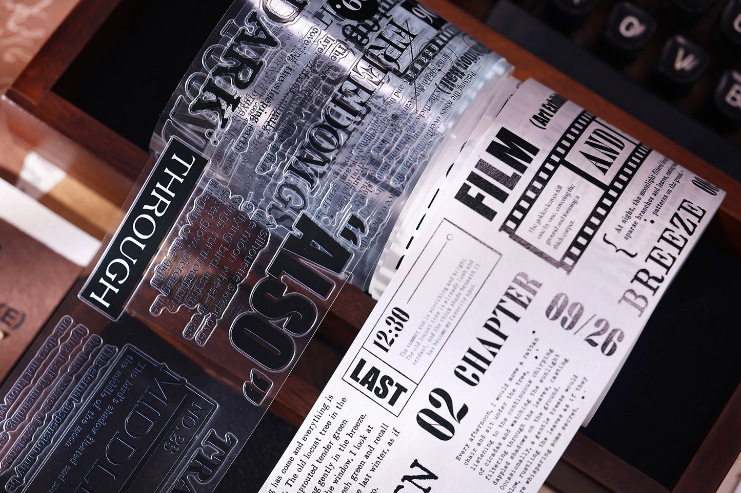 XiaoBaiJia【Paragraph】Light Retro Orginal Design Washi Pet Tape Landscape Stickers