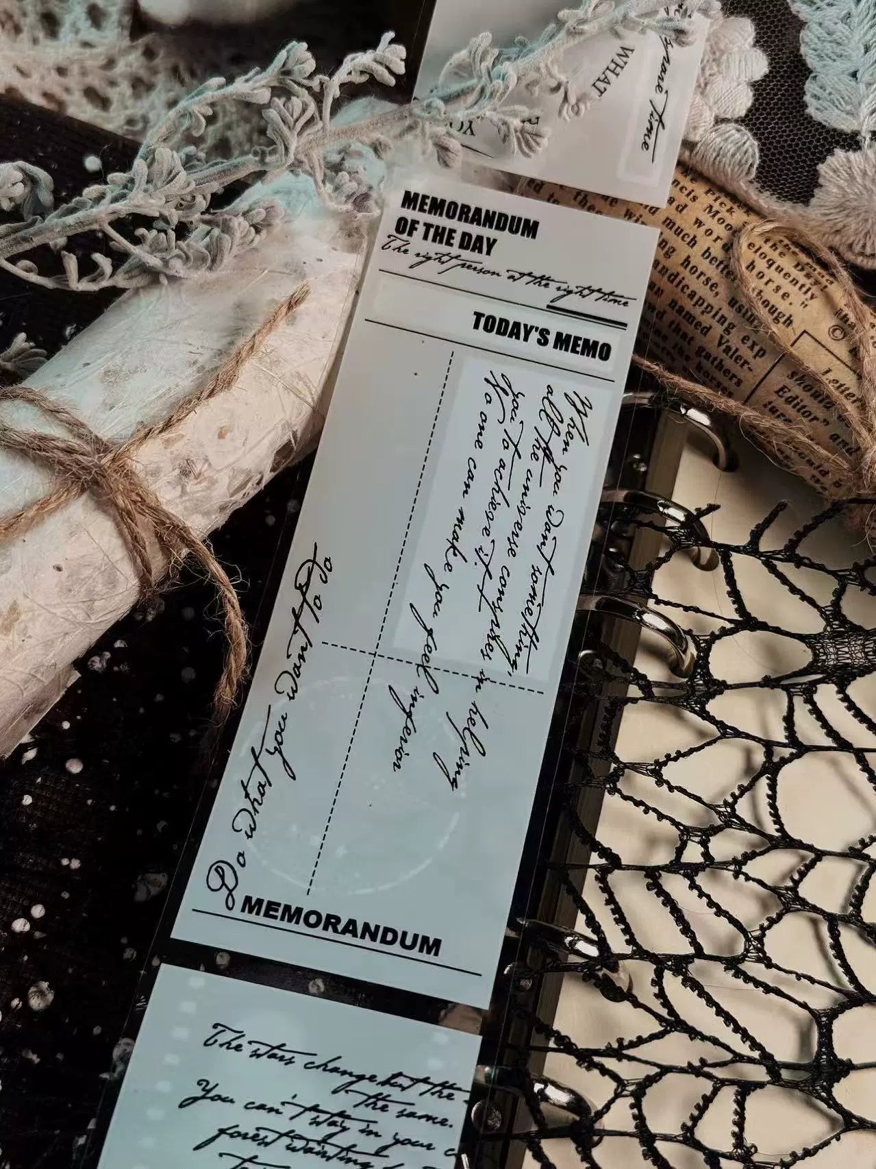 Linlanxi【Plain Semi Transparent Sticky Notes】Original Design Black and White Half Transparent Memo Washi/Pet Tape