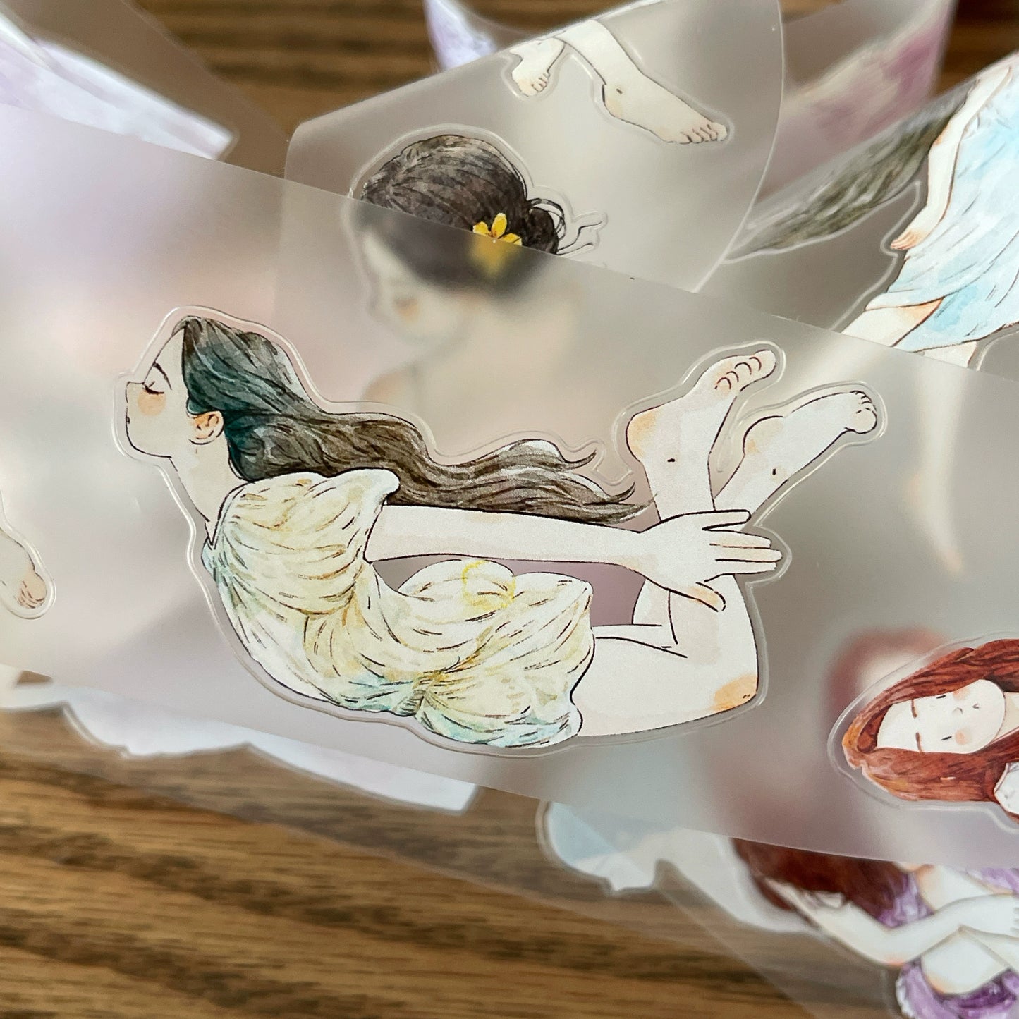 DingDing Vol10【36#Summer Days】Original Design Pre-Cut Washi/PET Tape Stickers,for Scrapbook Supplies,Journaling,Junk Journal,Bullet Journal,Planner Stickers