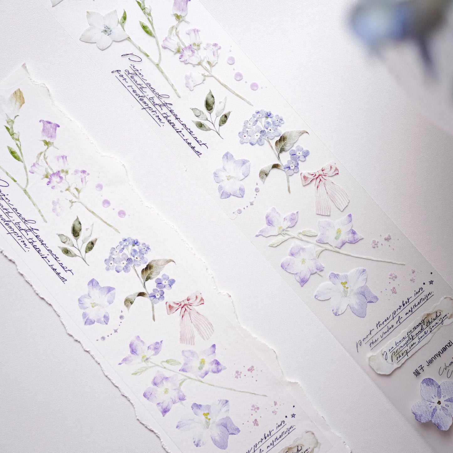 YuanZi Vol7【A Touch of Spring】Orginal Design Washi/Pet Tape Light Retro Flowers Stickers,for Scrapbook Supplies,Scrapbook Tape Stickers,Junk Journal Supplies