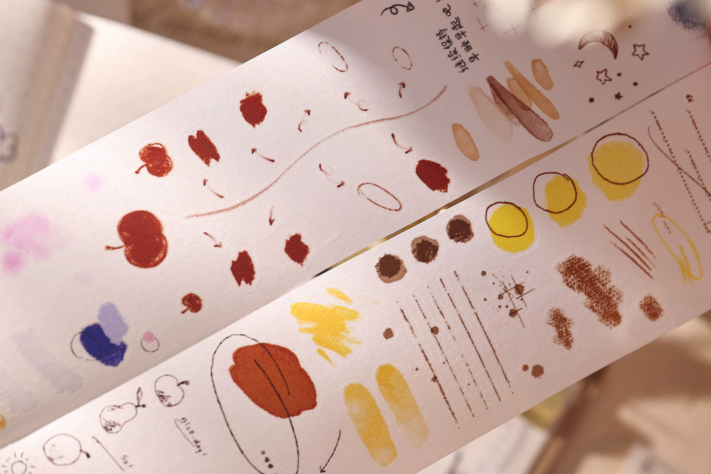XiaoBaiJia Minimalist Style【Small Decoration】Light Retro Orginal Design Washi Pet Tape Landscape Stickers