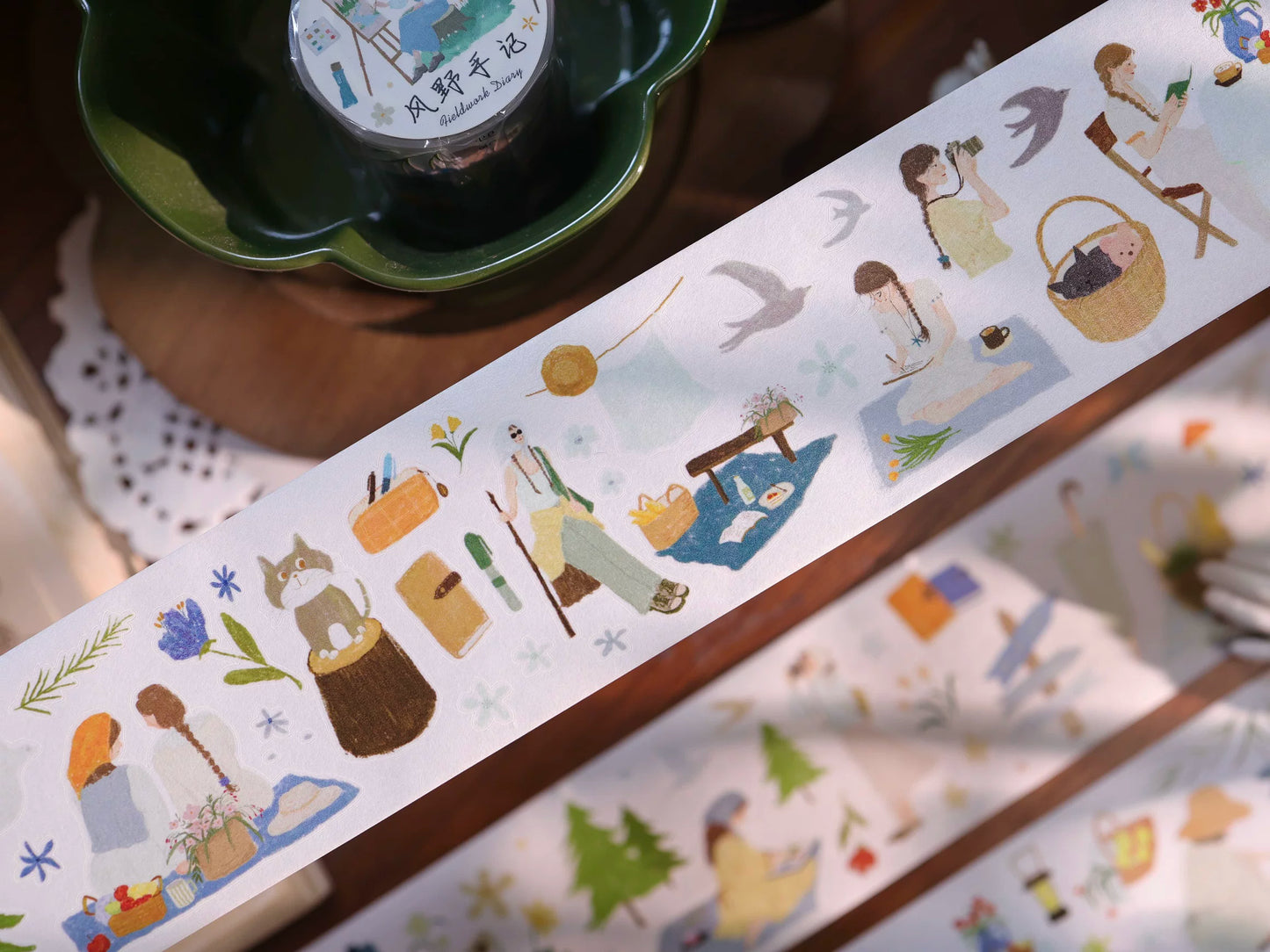 YiEr Vol8【Wind Field Notes】Salt Series Kiss-cut Washi Tape and PET Stickers