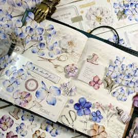 YiEr【ChaoHua Collection】Orginal Design Washi/Pet Tape Light Retro Floral Stickers