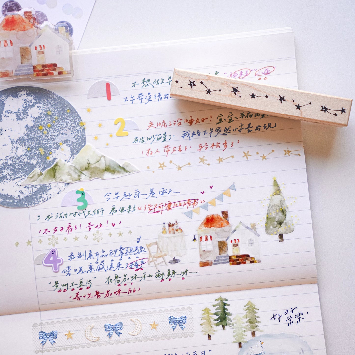 Yuanzi-Jennyuanzi【Split Line Series】Vorgeschnittenes Originaldesign Retro-Stempel