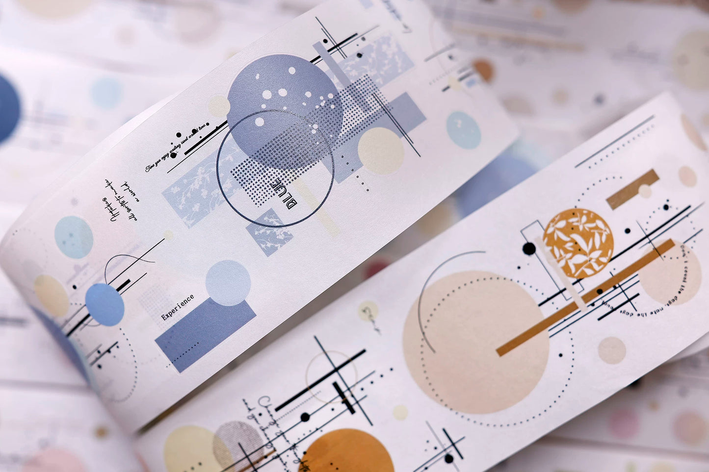 XiaoBaiJia Salt Series【Color Circle Collection】Pre-cut Orginal Design Washi/Pet Tape Light Retro Stickers