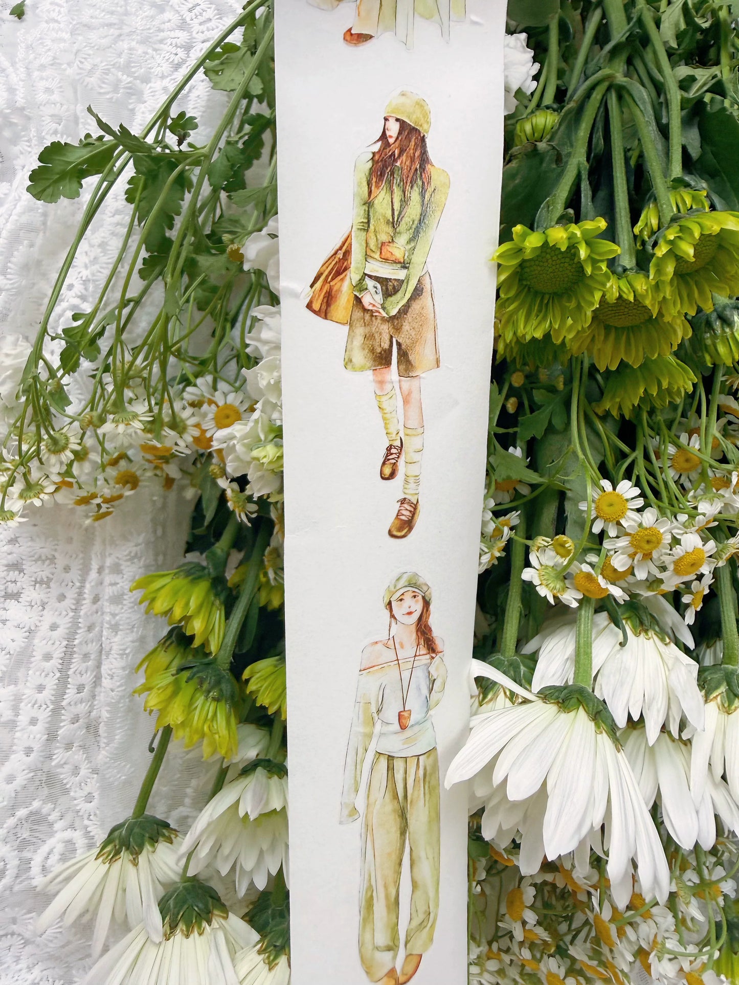 ZaoZao Vol4【XinXin】Original Design Kiss-Cut Washi PET Tape Stickers,for Scrapbook Supplies,Journaling,Junk Journal,Bullet Journal,Planner Stickers