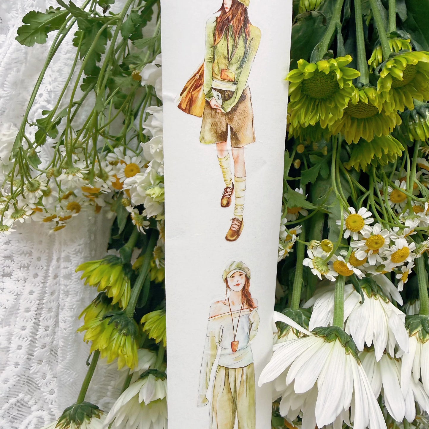 ZaoZao Vol4【XinXin】Original Design Kiss-Cut Washi PET Tape Stickers,for Scrapbook Supplies,Journaling,Junk Journal,Bullet Journal,Planner Stickers