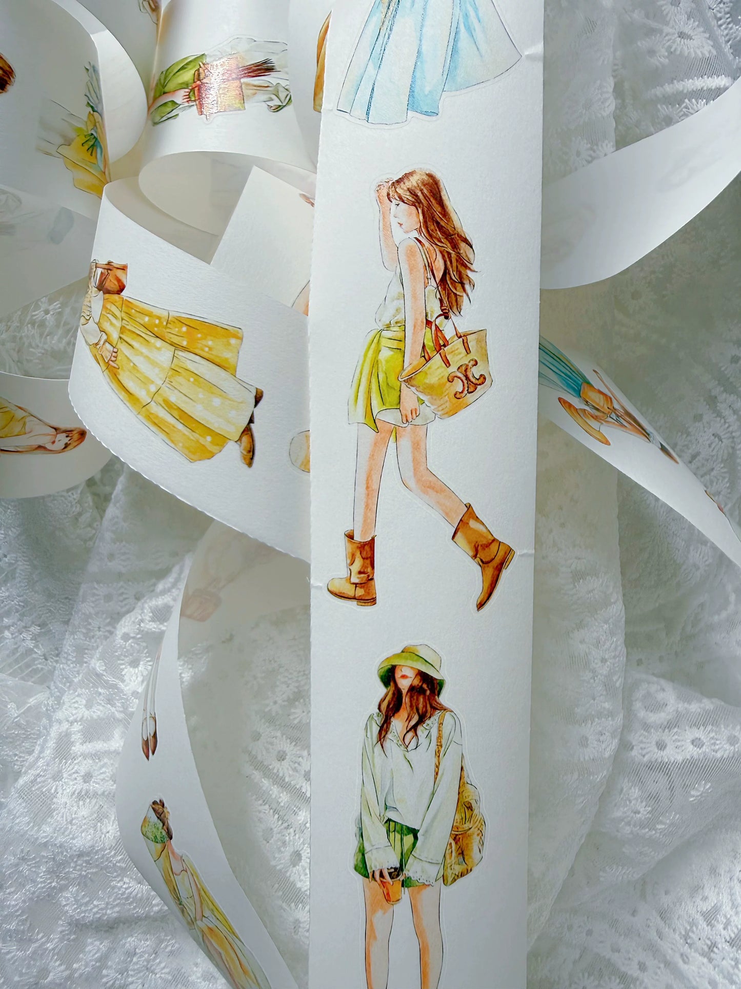 ZaoZao Vol4【Lemon Sea Salt】Original Design Kiss-Cut Washi PET Tape Stickers,for Scrapbook Supplies,Journaling,Junk Journal,Bullet Journal,Planner Stickers
