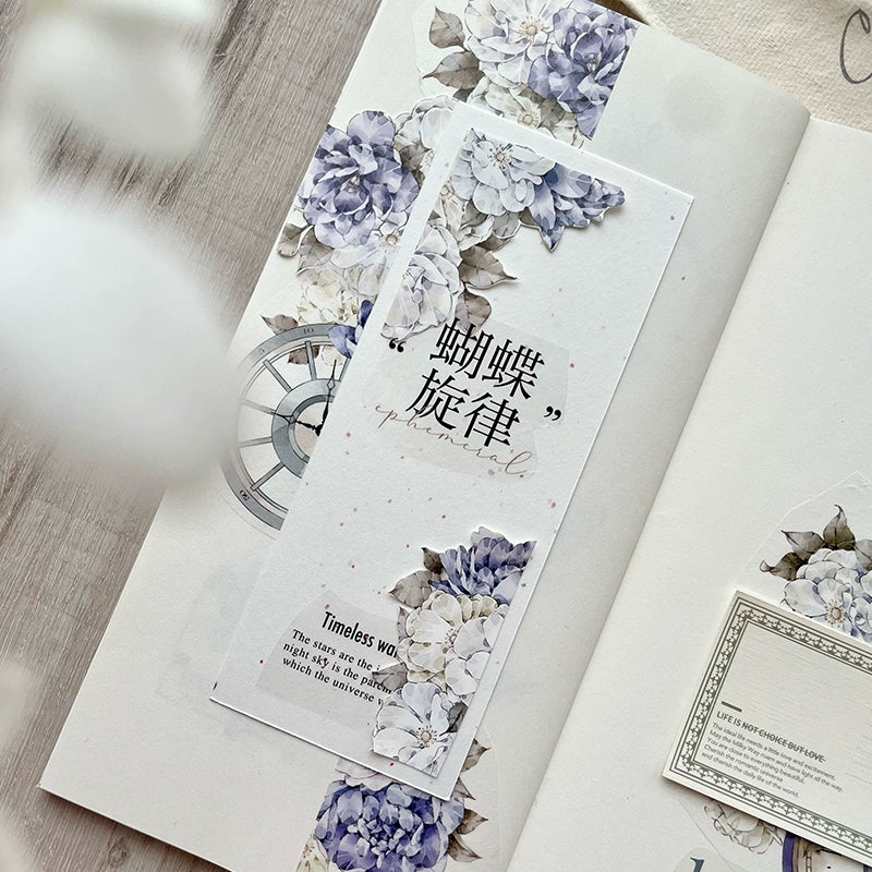 TianCheng-Vol5【Spring and Summer】English Text PET Tape,for Scrapbook Supplies,Scrapbook Tape Stickers,Junk Journal Supplies