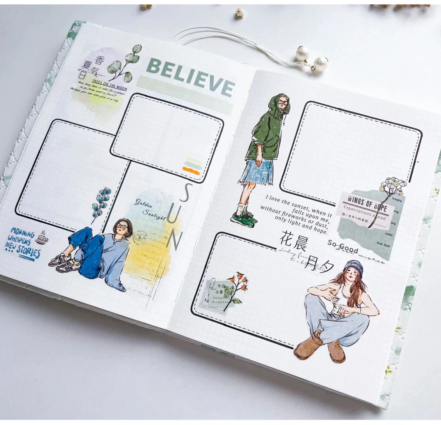 ZiYuanSu Vol12【Coffee Freedom&Comfortable Season】Pre-Cut Original Design Character Washi/PET Tape Stickers, for Scrapbook Supplies,Scrapbook Tape Stickers,Junk Journal Supplies, Journaling Stickers,Bullet Journals