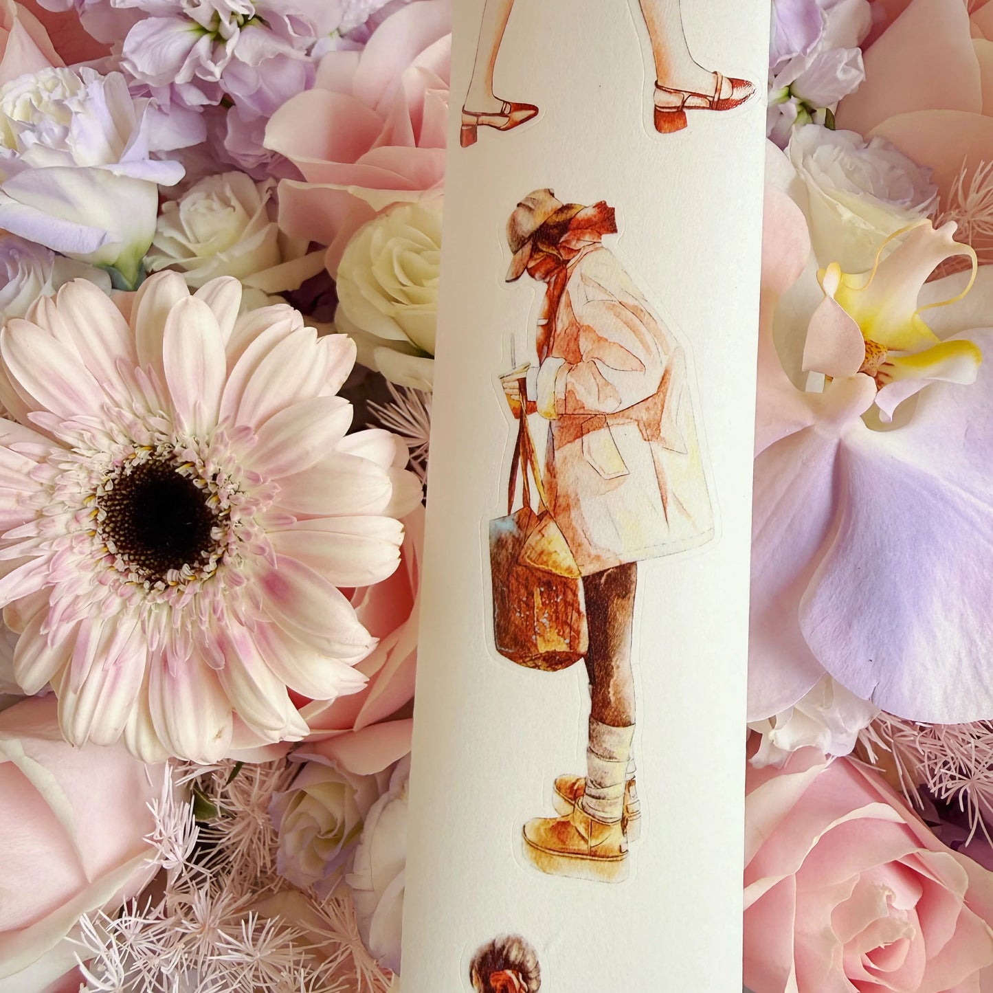 ZaoZao Vol4【ShanShan】Original Design Kiss-Cut Washi PET Tape Stickers,for Scrapbook Supplies,Journaling,Junk Journal,Bullet Journal,Planner Stickers