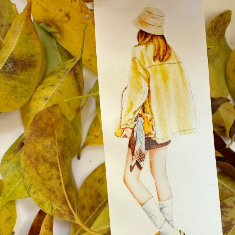 ZaoZao Vol3【Gardenia】Original Design Kiss-Cut Washi PET Tape Stickers,for Scrapbook Supplies,Journaling,Junk Journal,Bullet Journal,Planner Stickers