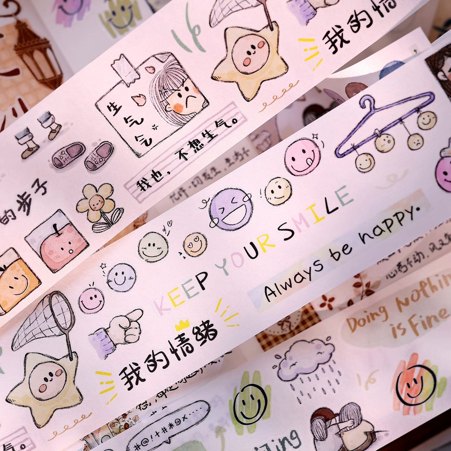 XiaoBaiJia Salt Series【Small Emotions】Pre-cut Orginal Design Vintage Text Washi/Pet Tape Light Retro Stickers