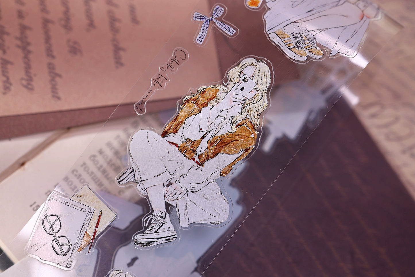 XiaoBaiJia Minimalist Style【Free Wind】Light Retro Orginal Design Washi Pet Tape Landscape Stickers