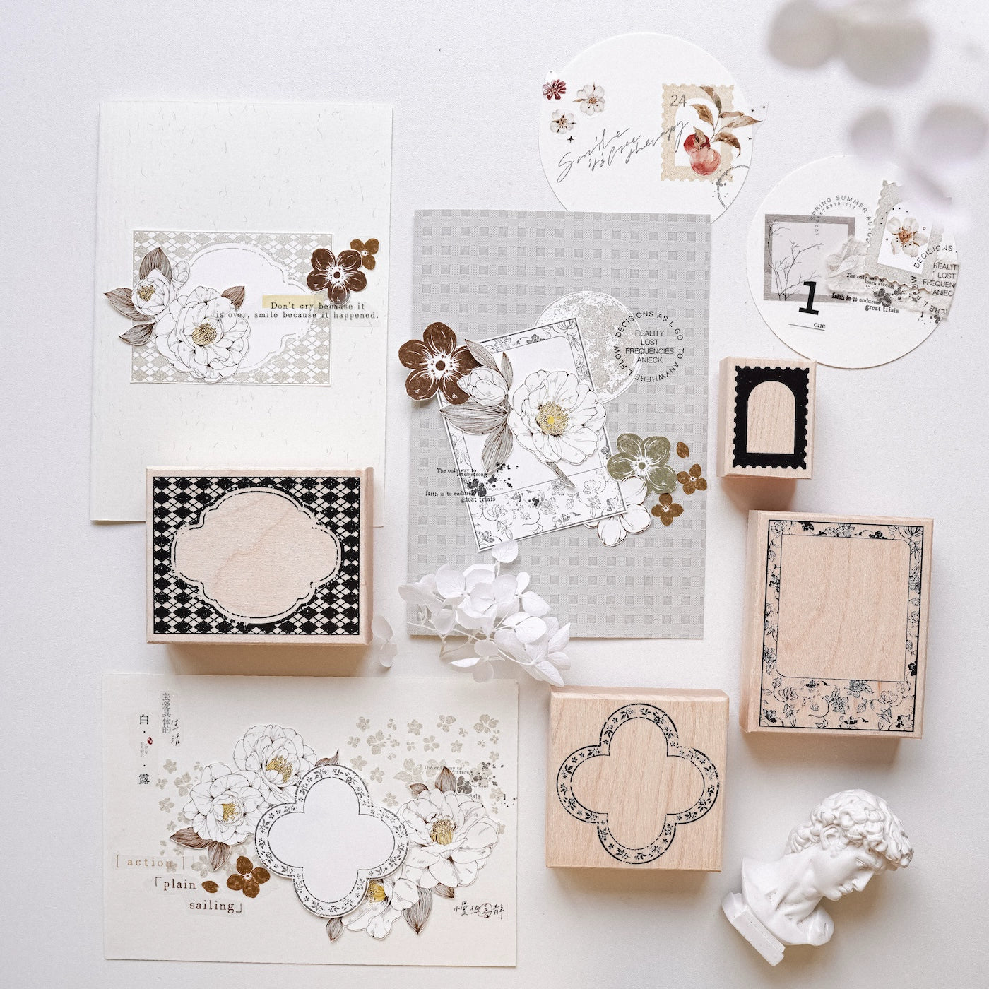 Yuanzi Vol7【Border Series】Upgraded Rubber Retro Maple Stamp for Washi Tape