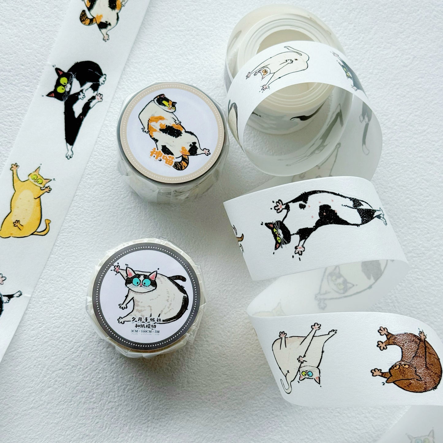 XiYue【New Cat Series】Original Car Design Washi/PET Tape Stickers
