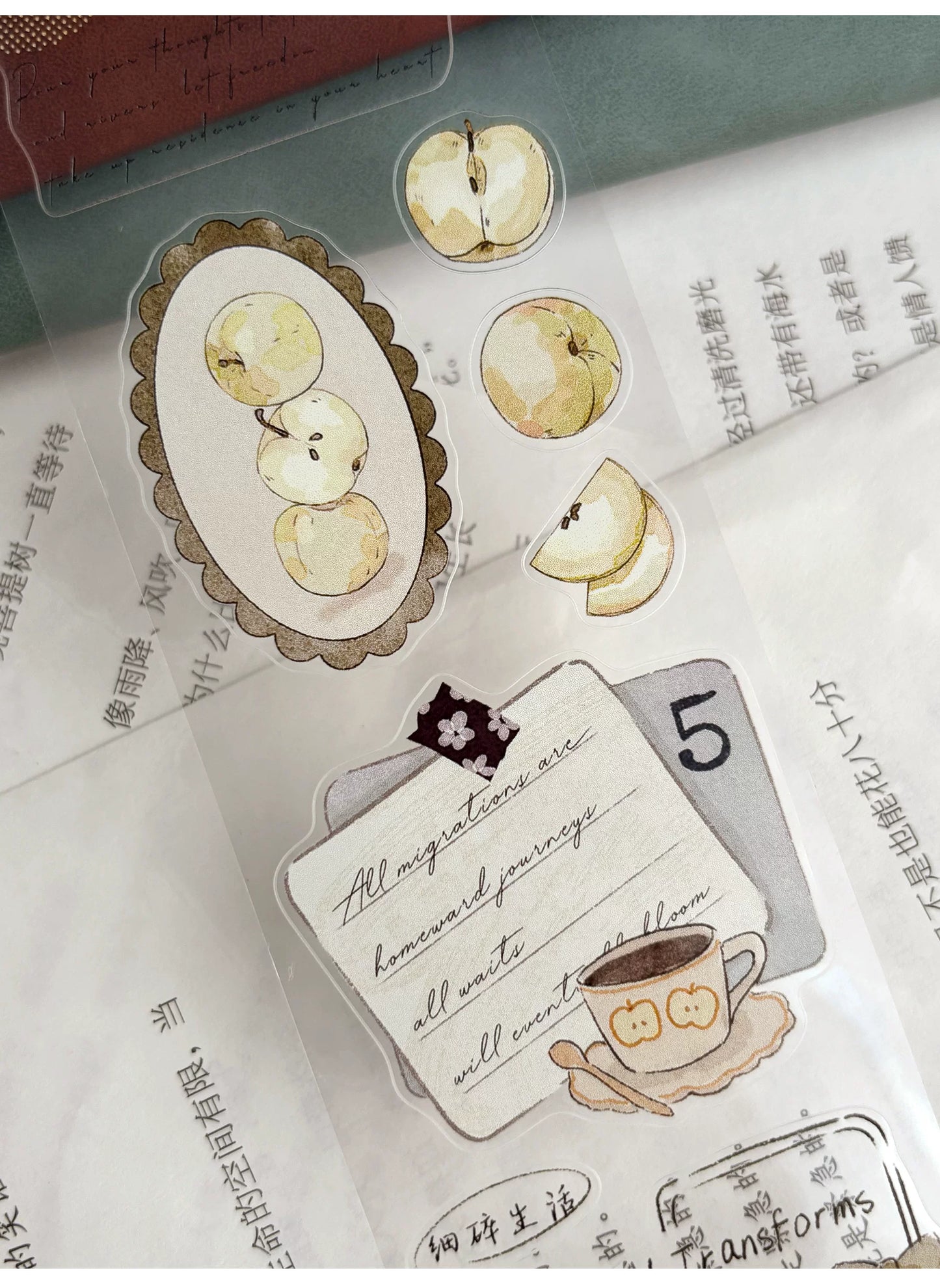 ZiYuanSu【Delightful Weather and Beautiful Prospects】Background Text Scene Pre-cut Washi/PET Tape