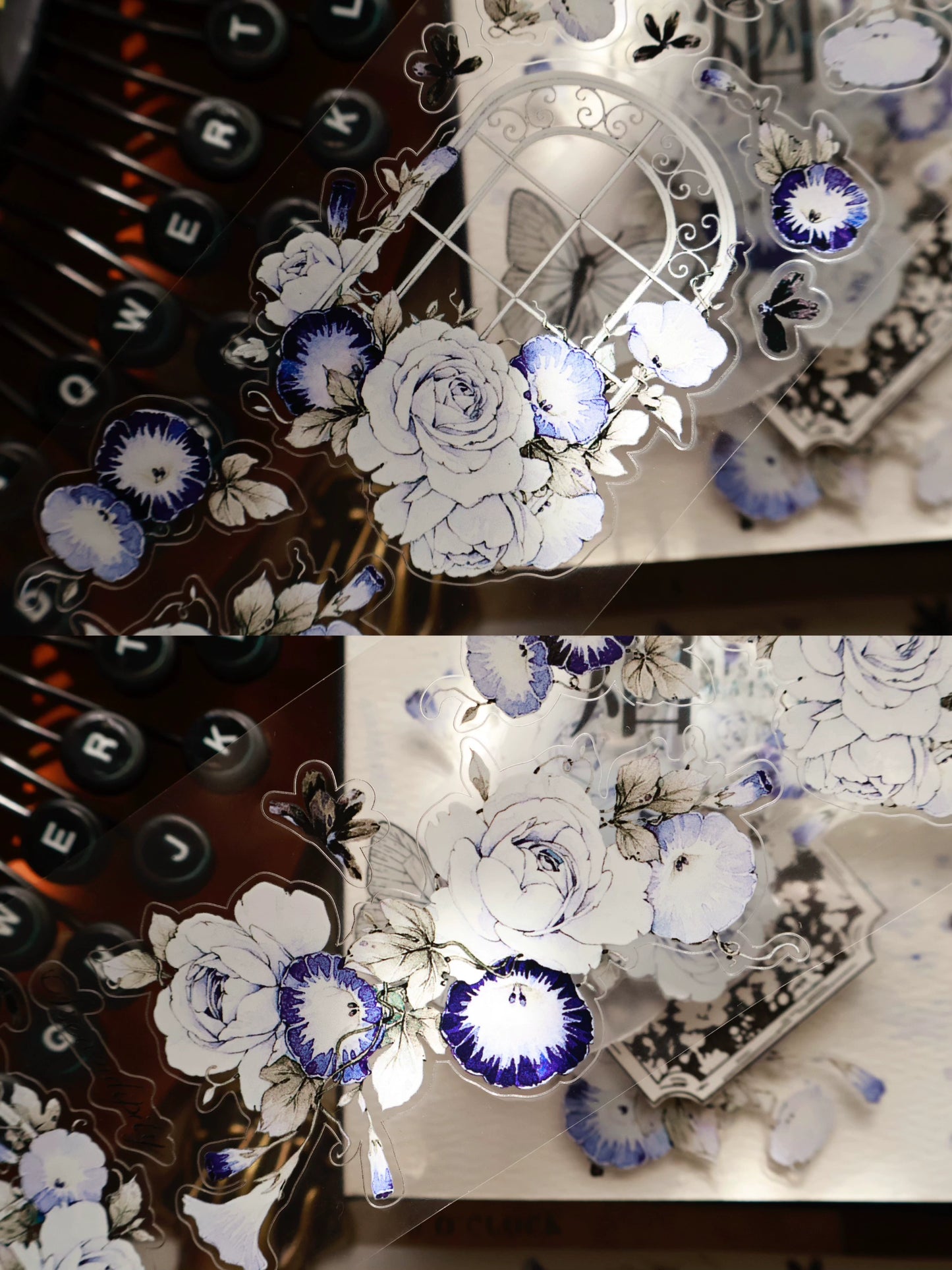 YiEr Vol15【Open Window and See Flowers】Orginal Design Pre-cut Washi/Pet Floral Tape Light Retro Landscaping Stickers