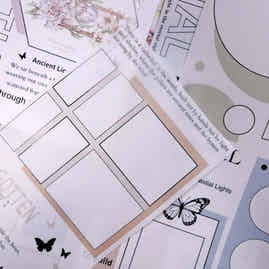 XiaoBaiJia Salt Series【Color Frame Edge Sequence】Pre-cut Orginal Design Washi/Pet Tape Light Retro Stickers