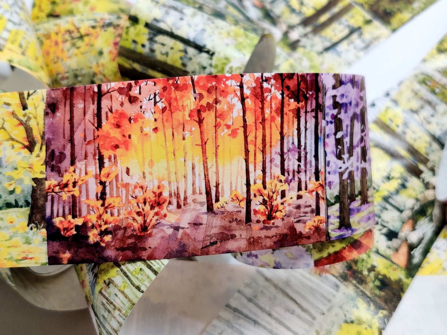 Xiangxiang Vol4 【Forest】Light Retro Scenery Orginal Design Washi Pet Tape Landscaping Stickers