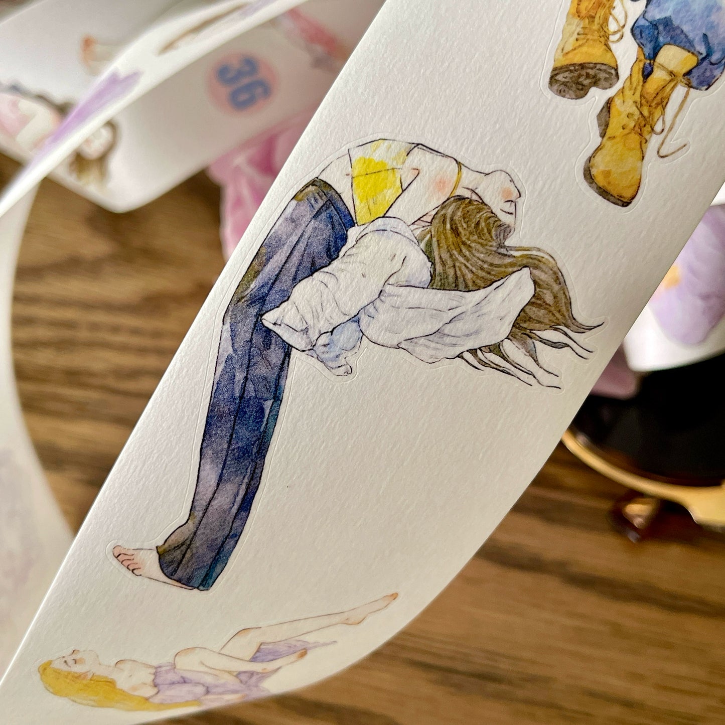 DingDing Vol10【36#Summer Days】Original Design Pre-Cut Washi/PET Tape Stickers,for Scrapbook Supplies,Journaling,Junk Journal,Bullet Journal,Planner Stickers