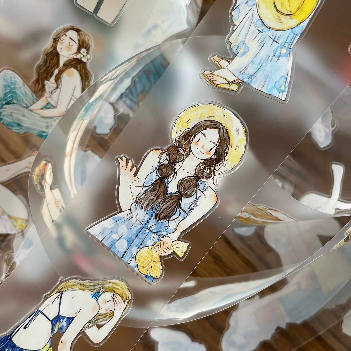 DingDing Vol10【35#Vacation】Original Design Pre-Cut Washi/PET Tape Stickers,for Scrapbook Supplies,Journaling,Junk Journal,Bullet Journal,Planner Stickers