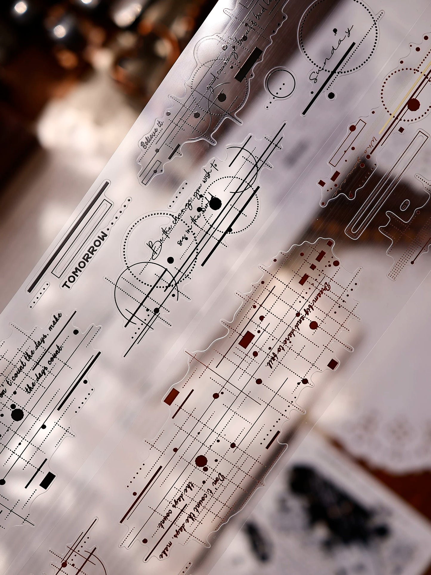 XiaoBaiJia Salt Series【Shadow Serenade】Pre-cut Orginal Design Washi/Pet Tape Light Retro Stickers