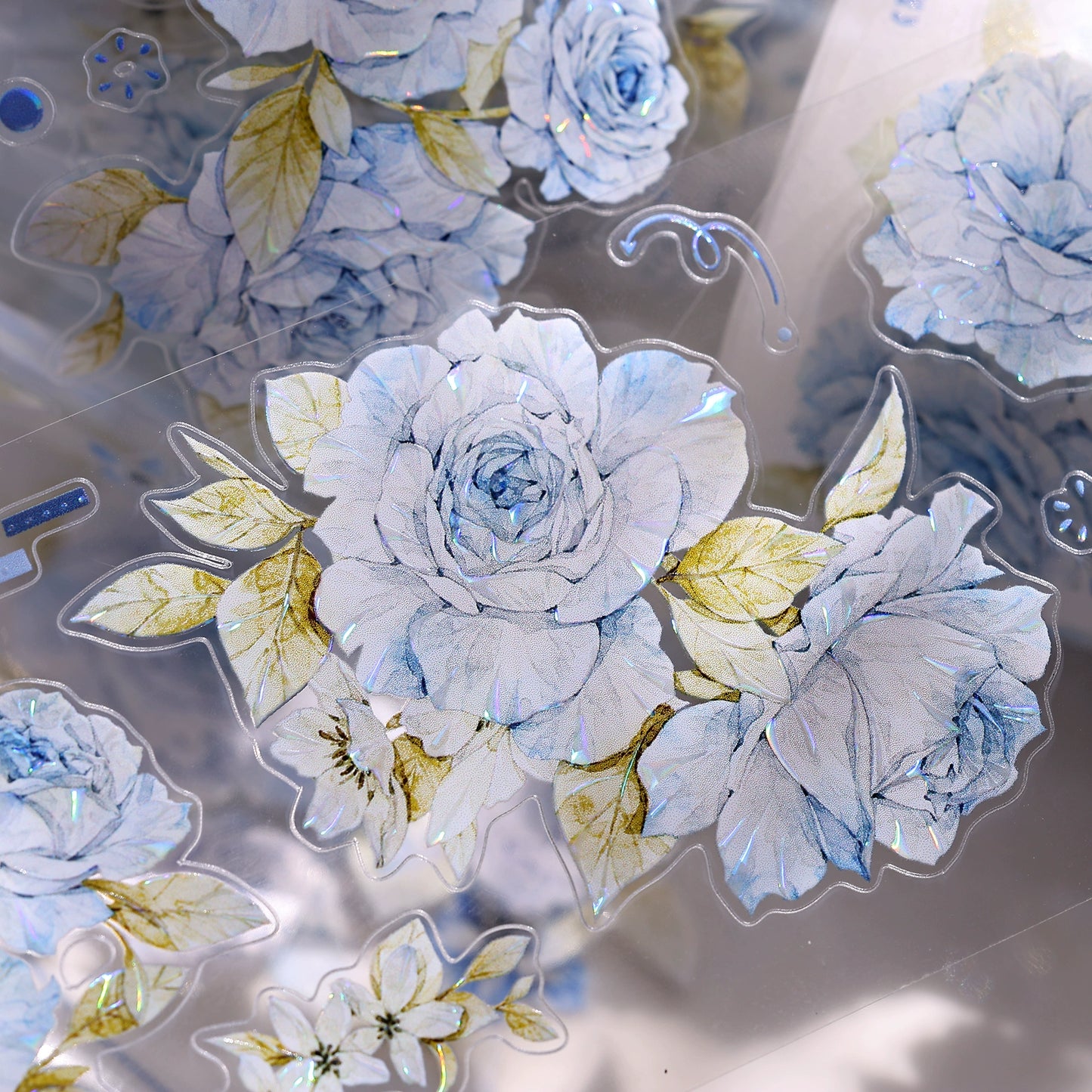 XiaoBaiJia【Jian Shi Blue】Light Retro Orginal Design Washi Pet Tape Landscape Stickers