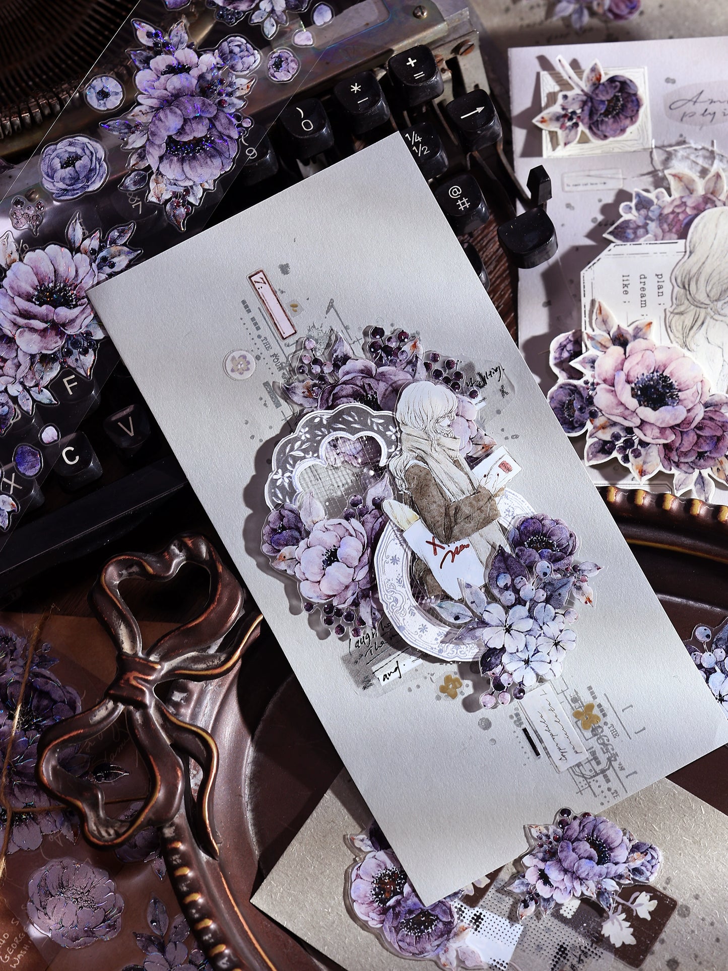 XiaoBaiJia【Night Breeze】Light Retro Orginal Design Washi Pet Tape Landscape Stickers