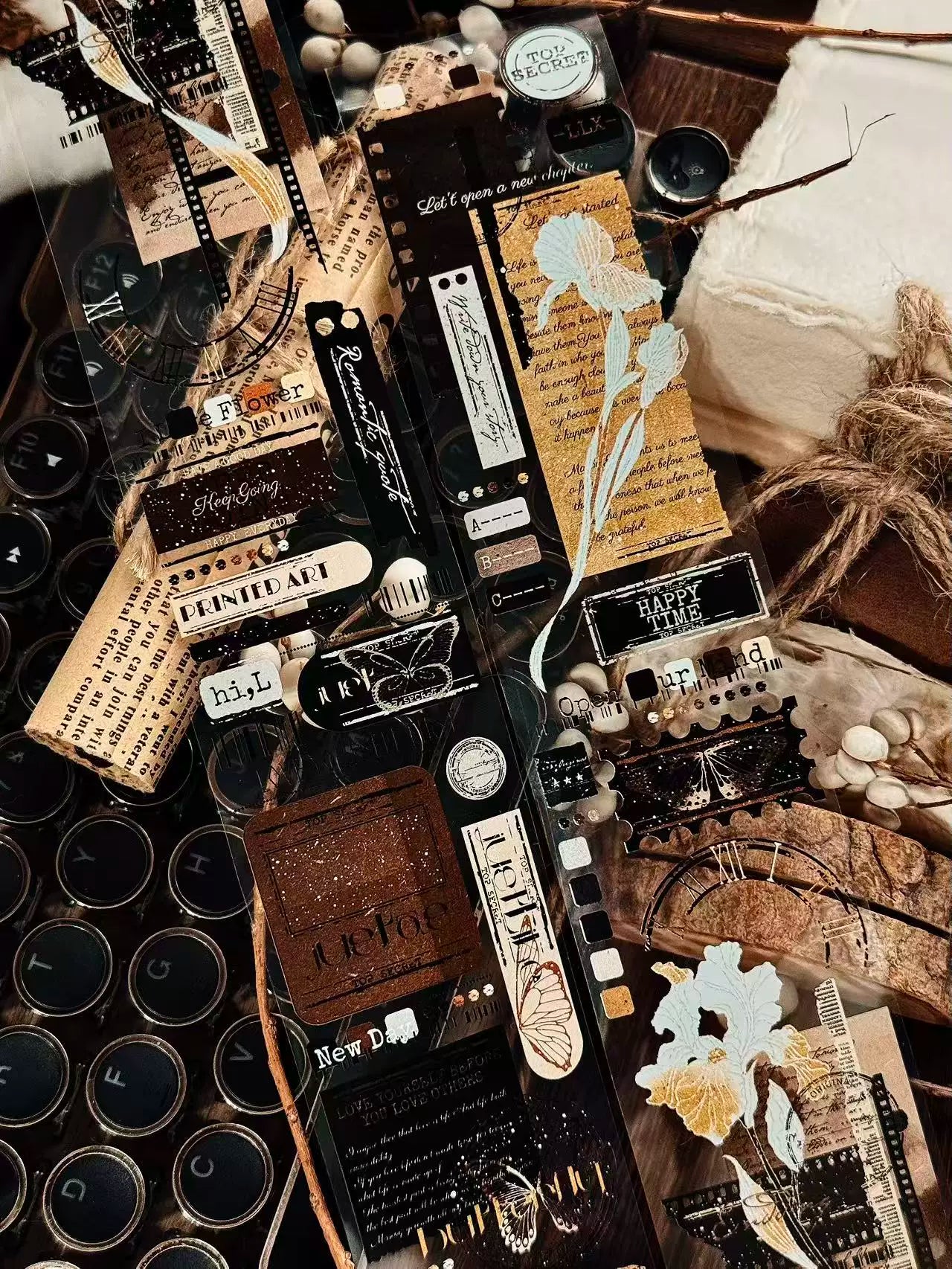 Linlanxi Vol13【Iris Flower】Original Design Retro Exquisite Light Vintage Decorative Washi Pet Tape